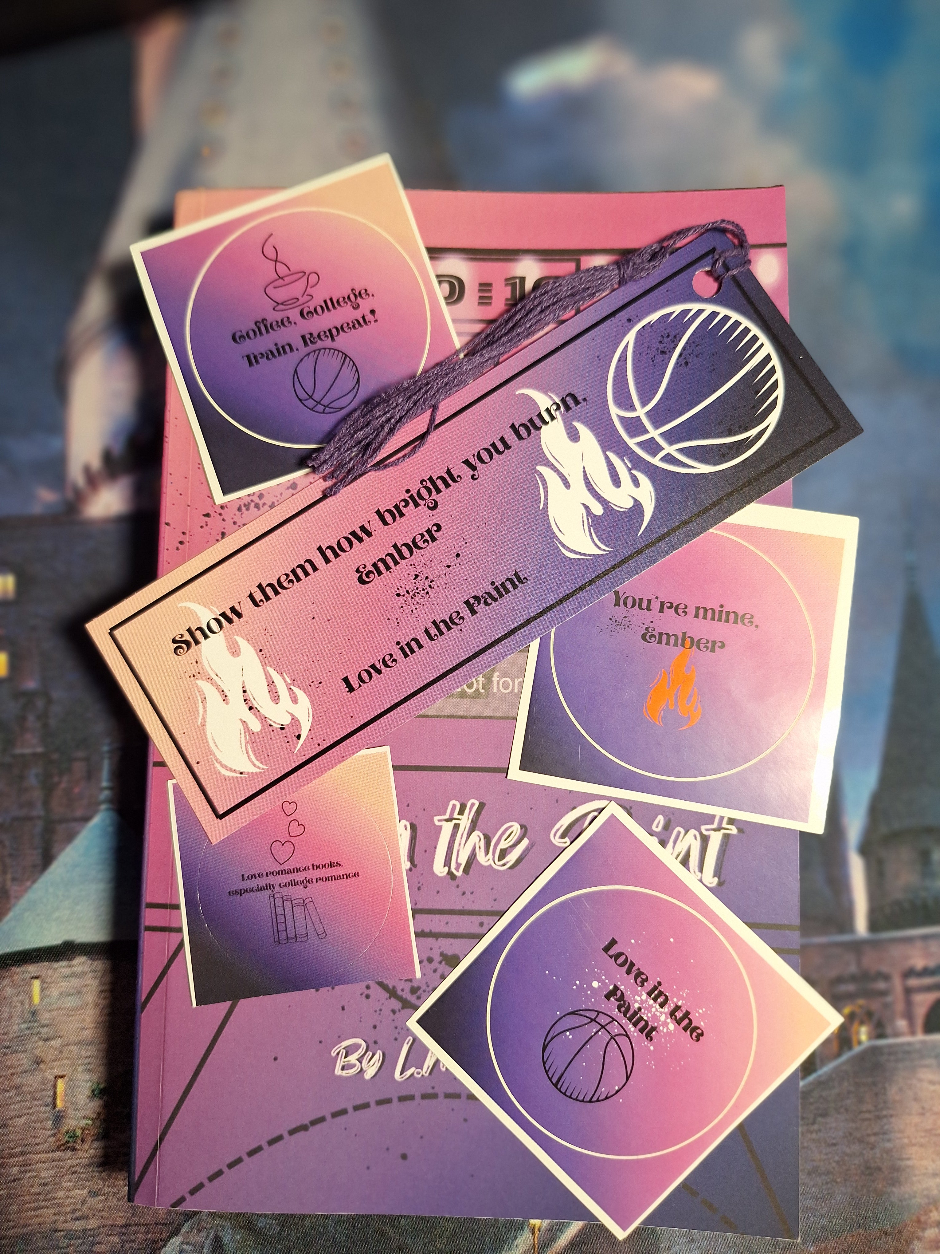 Signed Love in the Paint Paperback, Bookmark and Stickers (4)